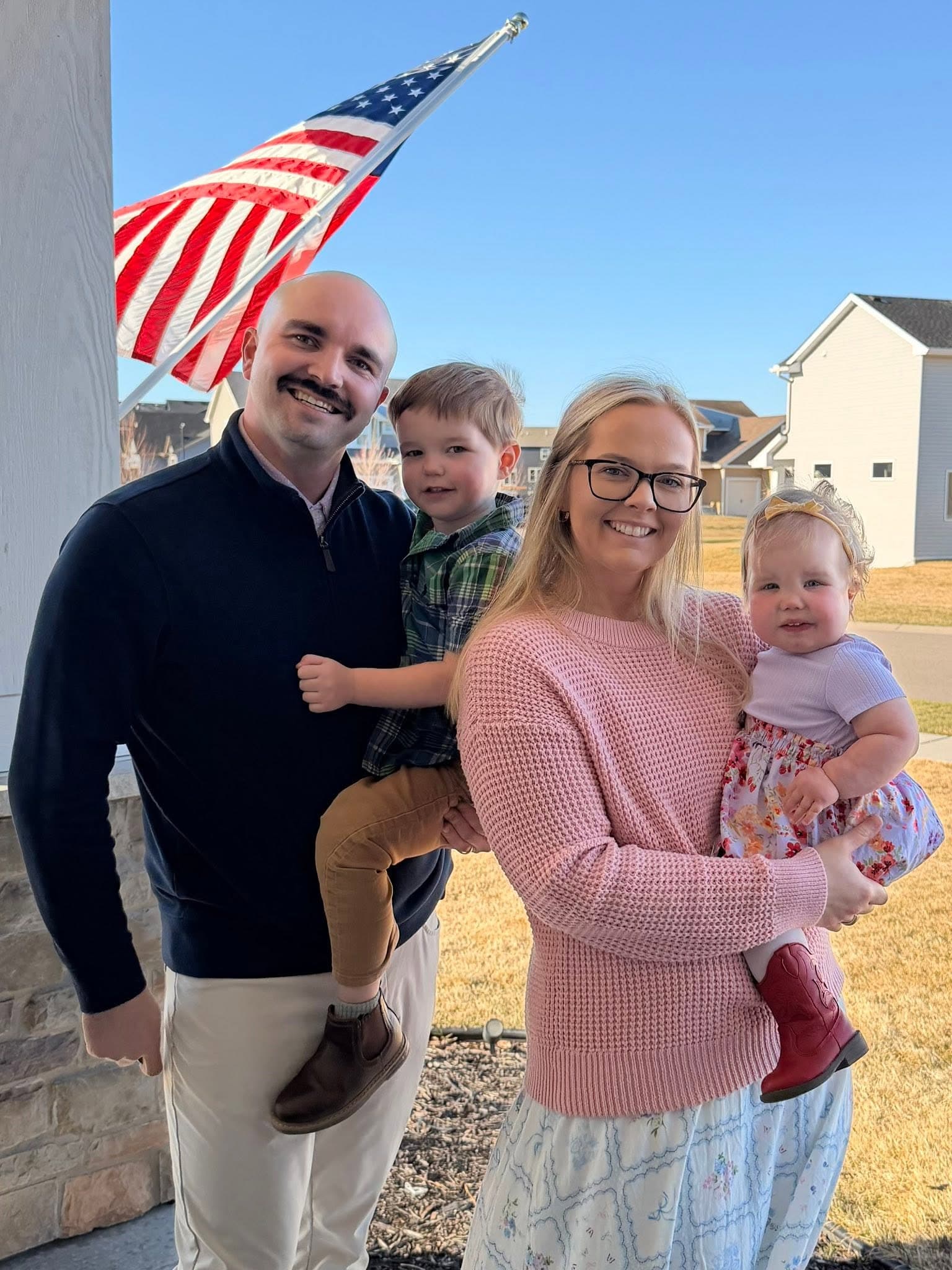 Nik Holland and family in the western suburbs of Minnesota